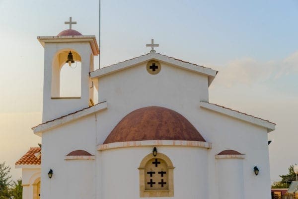 Cyprus Church at sunset