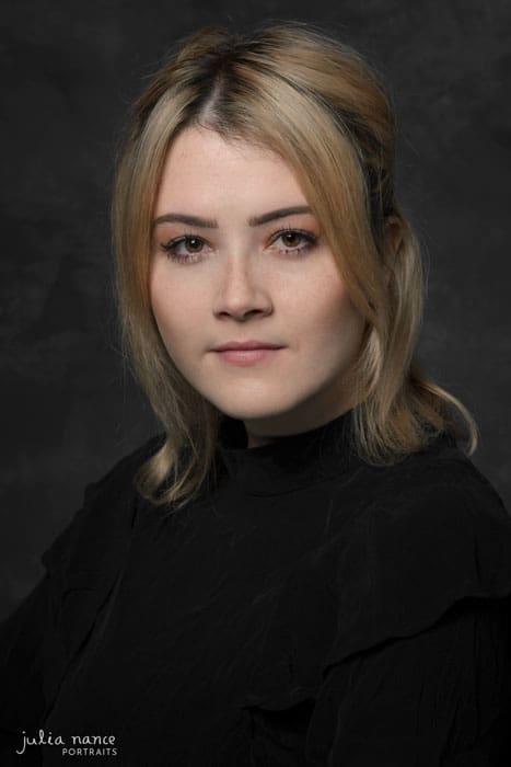Studio actor headshot of Lucie