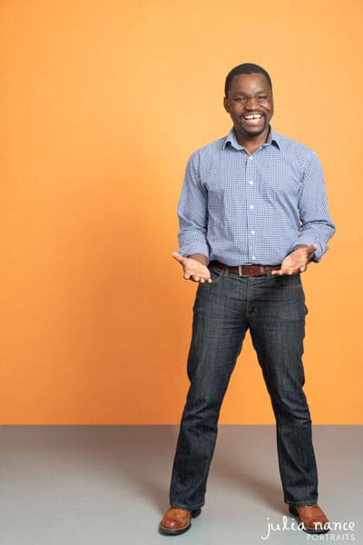 Melbourne corporate headshot photography and personal branding portraits. Man smiles for promotional portraiture