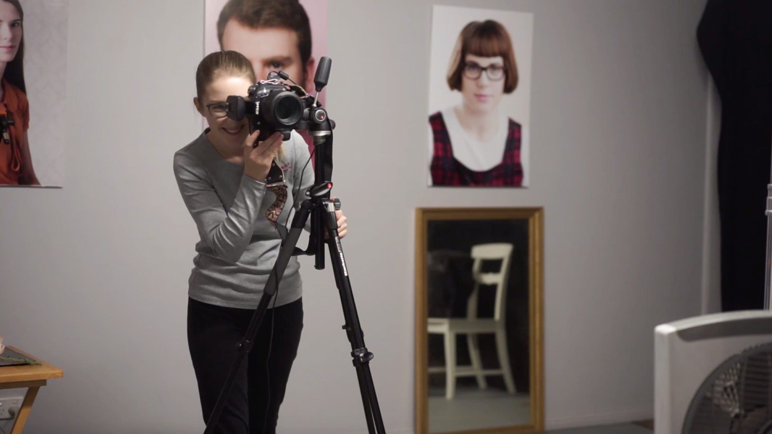 Julia photographing in her studio.