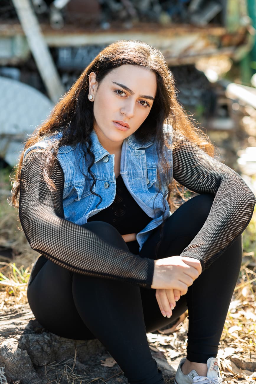 Serious actor headshot of melbourne woman showing various characters for her portfolio.