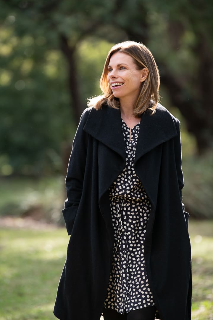 natural lifestyle personal branding portrait of Melbourne author and artist taken outdoors in the morning sun.