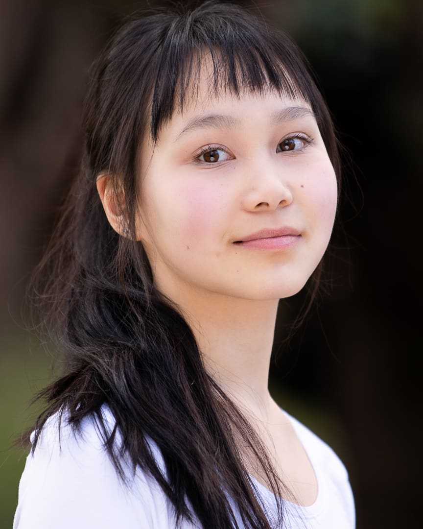 Actor headshot of teen actress taken in natural light outdoors in Melbourne.